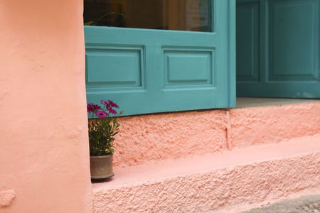 Mediterranean bright colors in Greece