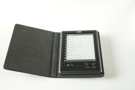 Ebook with leather holderの写真素材