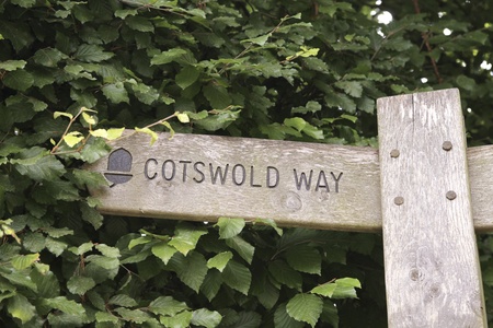Cotswold way sign directing leftの写真素材