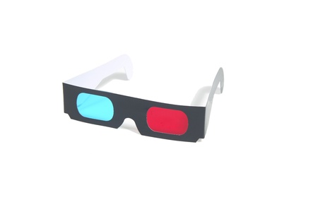 Pair of 3D glasses in paperの写真素材
