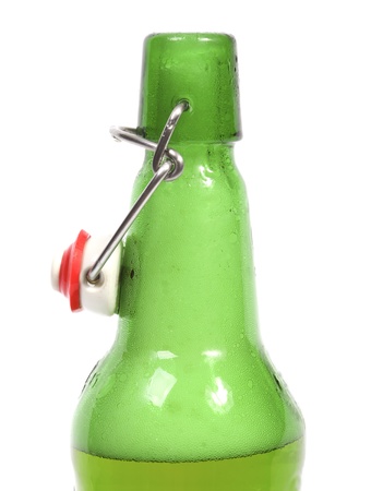 Open bottle of beerの写真素材
