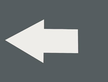 White left arrow on blue grey color