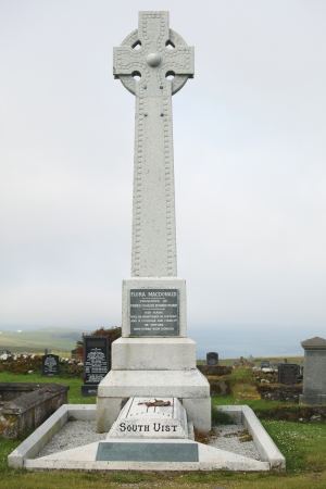Grave iof heroine Flora McDonald on Kilmuir Cemetery on the Isle of Skye の写真素材