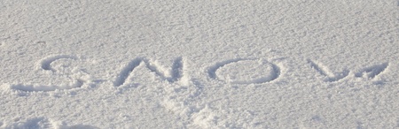 Text snow in the snowの写真素材