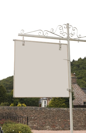 Blank sign outdoors in Great Britainの写真素材