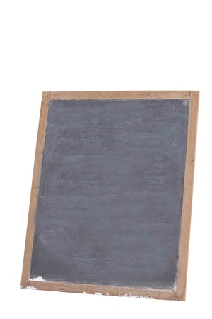 Blank blackboard with snow on white backgroundの写真素材
