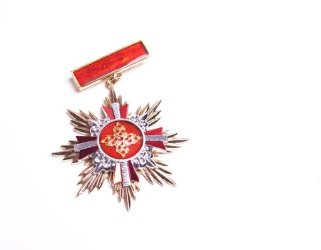 Red and golden soviet decorationの写真素材