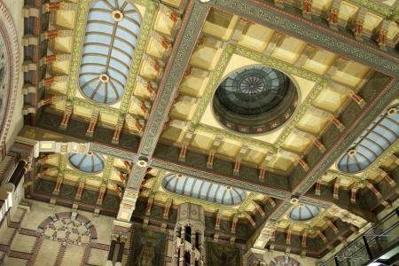 Ceiling of the train station in Groningen designed in 19th centuryのeditorial素材