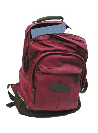 Backpack full with study booksの写真素材