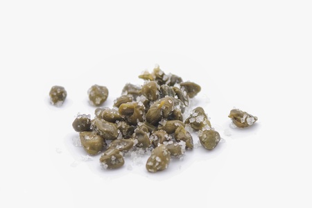 Capers preserved in saltの写真素材