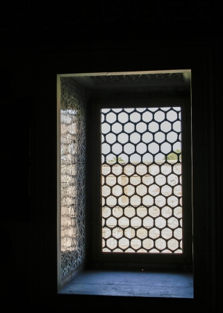 Beautiful barred windowの写真素材