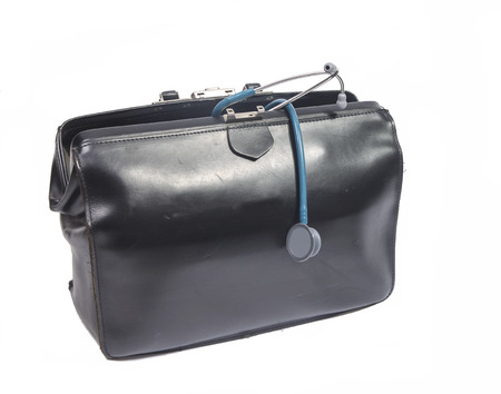 Doctor's bag with stethoscope の写真素材