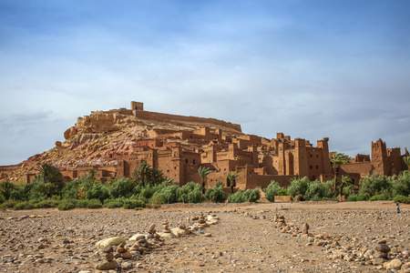 Ait Ben-Haddou clay casbah in Moroccoのeditorial素材