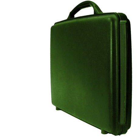 Green business case on a white backgroundの写真素材