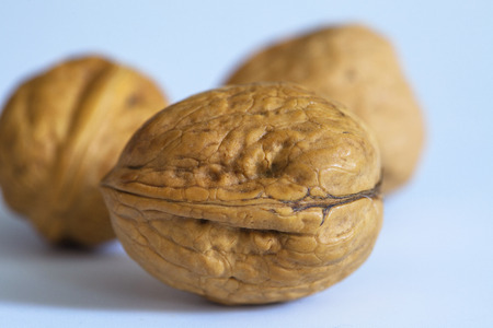 Walnuts in close upの写真素材
