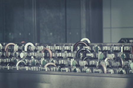 Japanese umbrella lockerの写真素材