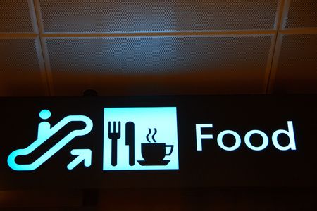 Food directional signの写真素材