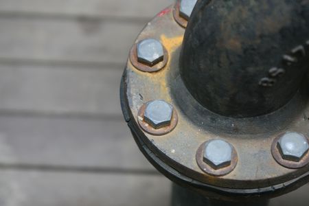 Closeup shot of Nut and Boltの写真素材