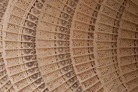 Close up shot of a traditional chinese fansの写真素材