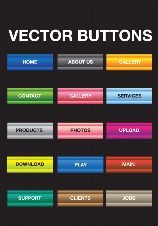 Web Elements Vector Button Illustration Set  Ideal for website のイラスト素材