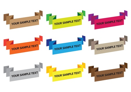 Bussines color tabs labels with 9 colors のイラスト素材