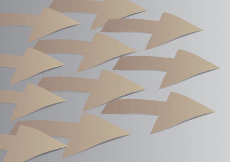 Arrow shape tag recycled paper craft のイラスト素材