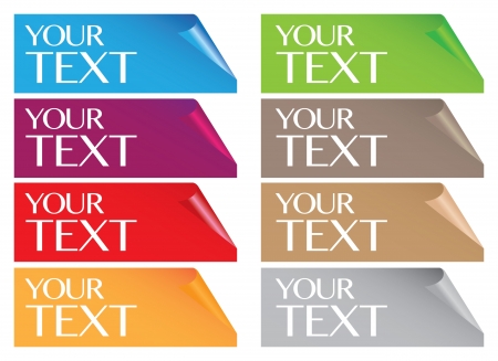 illustration of papers with curve corner  Spaces for own copy のイラスト素材