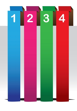 Paper folding Layout with number and area for own copy  illustration のイラスト素材