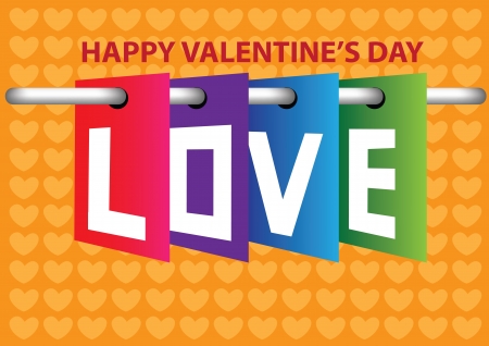 Message of Love hanging in the air  Best for valentineのイラスト素材