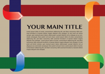 Layout design border with different colors arrows のイラスト素材