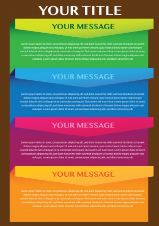 Layout design of colorful paper banners. Vector illustration.のイラスト素材