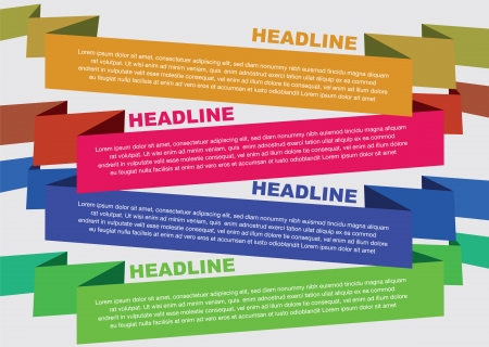 Vector illustration of Paper Banner Progress choice or versions. Infographics template.のイラスト素材
