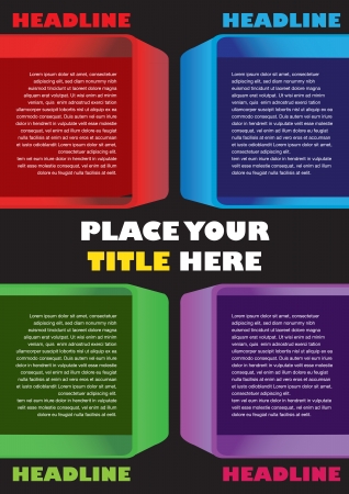 Vector illustration of colorful banners progress layout. Infographics template.のイラスト素材