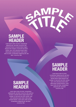 Minimal infographics of 3D arrows and area for text  Vector illustration のイラスト素材