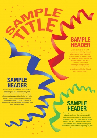 Vector illustration  Party background layout with 3 places for headline and body copy のイラスト素材