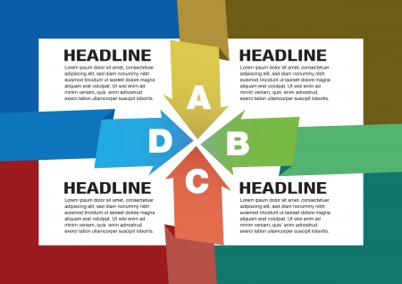 Simple Layout design with alphabet and area for own copy  Vector illustration のイラスト素材