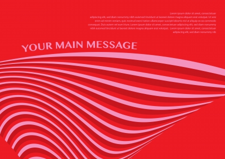  Layout design of smooth lines background in red color  Vector illustration のイラスト素材
