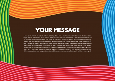  Layout border of smooth lines background in four colors  Vector illustration のイラスト素材