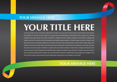 Vector illustration  Layout border of Awareness ribbons のイラスト素材