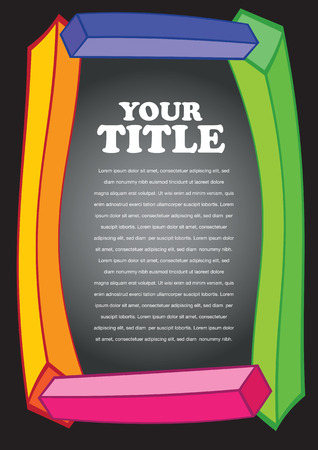 Border layout of solid blocks with area for own copy  Vector illustration のイラスト素材