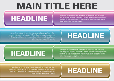 Simple Layout design with alphabet and area for own copy. Vector illustration.のイラスト素材
