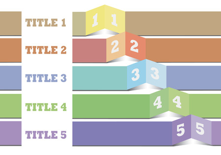 Layout design of paper banners with own area for text. Vector illustration.のイラスト素材