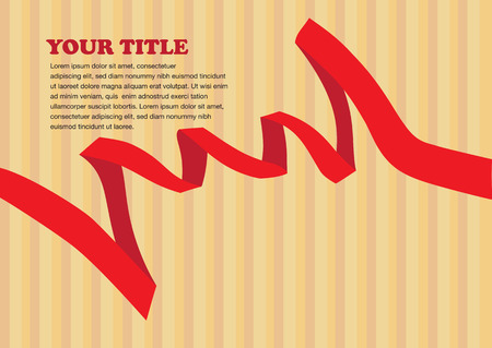  Vector red colored ribbon layout Design Template with area for texts.のイラスト素材