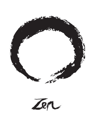  illustration of symbolic circle for Zen, Enso.のイラスト素材