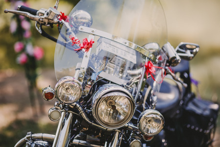 motorcycle on the roadの写真素材