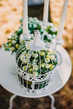 easter table settingの写真素材