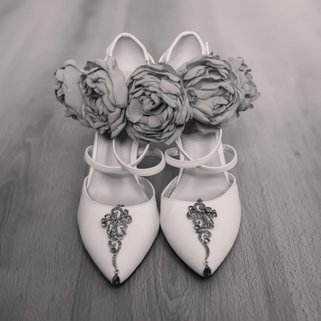 lingerie and shoesの写真素材