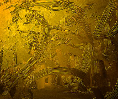 Golden digitally generrated oil painting in metallicの写真素材