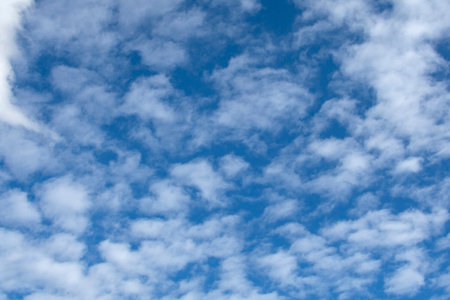 Cumulus clouds as backgroundの写真素材