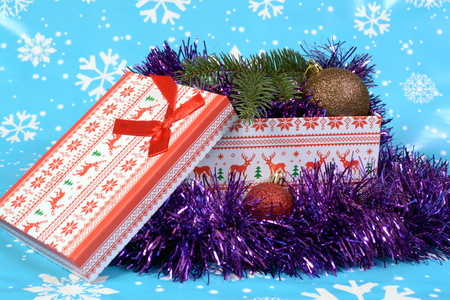 New Year and Christmas composition.
